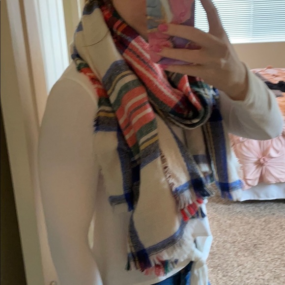 Plaid Colorful Chunky Scarf - Picture 2 of 4